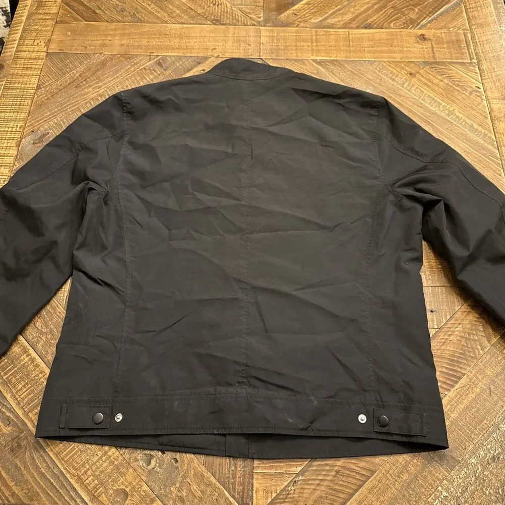 Banana Republic Mens Large Black Lightweight FullZip Bomber Jacket Casual